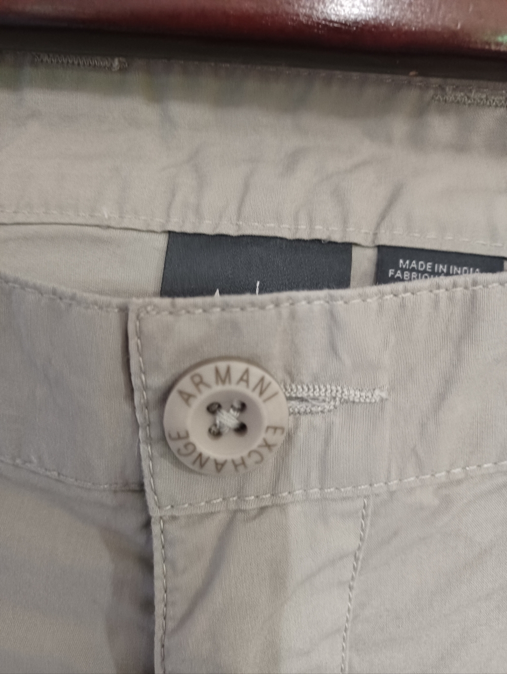 Armani Exchange Men’s Light Khaki Cargo Pants with Utility Pockets - Picture 3 of 11
